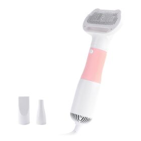 3 In 1 Pet Hair Dryer Brush Powerful Airflow Temperature Control Dog Blow Dryer For Home Use Pink (Option: Default)