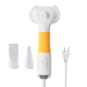 Pet Hair Dryer With Slicker Brush Low Noise 600W 3 Temperature Adjustable 3 In 1 Grooming Dog Blow Dryer For Cats Yellow (Option: Default)