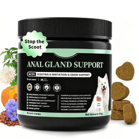 Dog Probiotics Digestive Enzymes,Pumpkin Fiber Chews For Gut Health, Constipation Upset Stomach Relief, Gas & Stool Support, Chicken Flavor Soft (Option: BLACK)