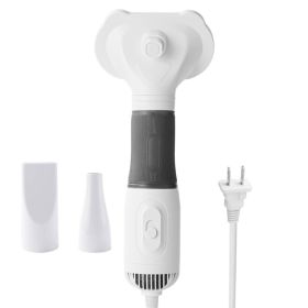 Pet Hair Dryer With Slicker Brush Low Noise 600W 3 Temperature Adjustable 3 In 1 Grooming Dog Blow Dryer For Cats Gray (Option: Default)